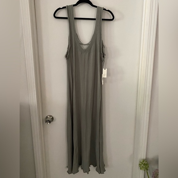 Daily Practice for Anthropologie Ribbed Sweater MIDI Dress Moss NWT XL - Picture 3 of 6